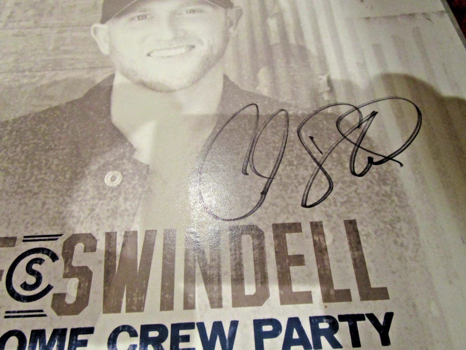 Cole Swindell Signed 12X18 2015 CMA FEST POSTER DOWN HOME CREW PARTY, image 2