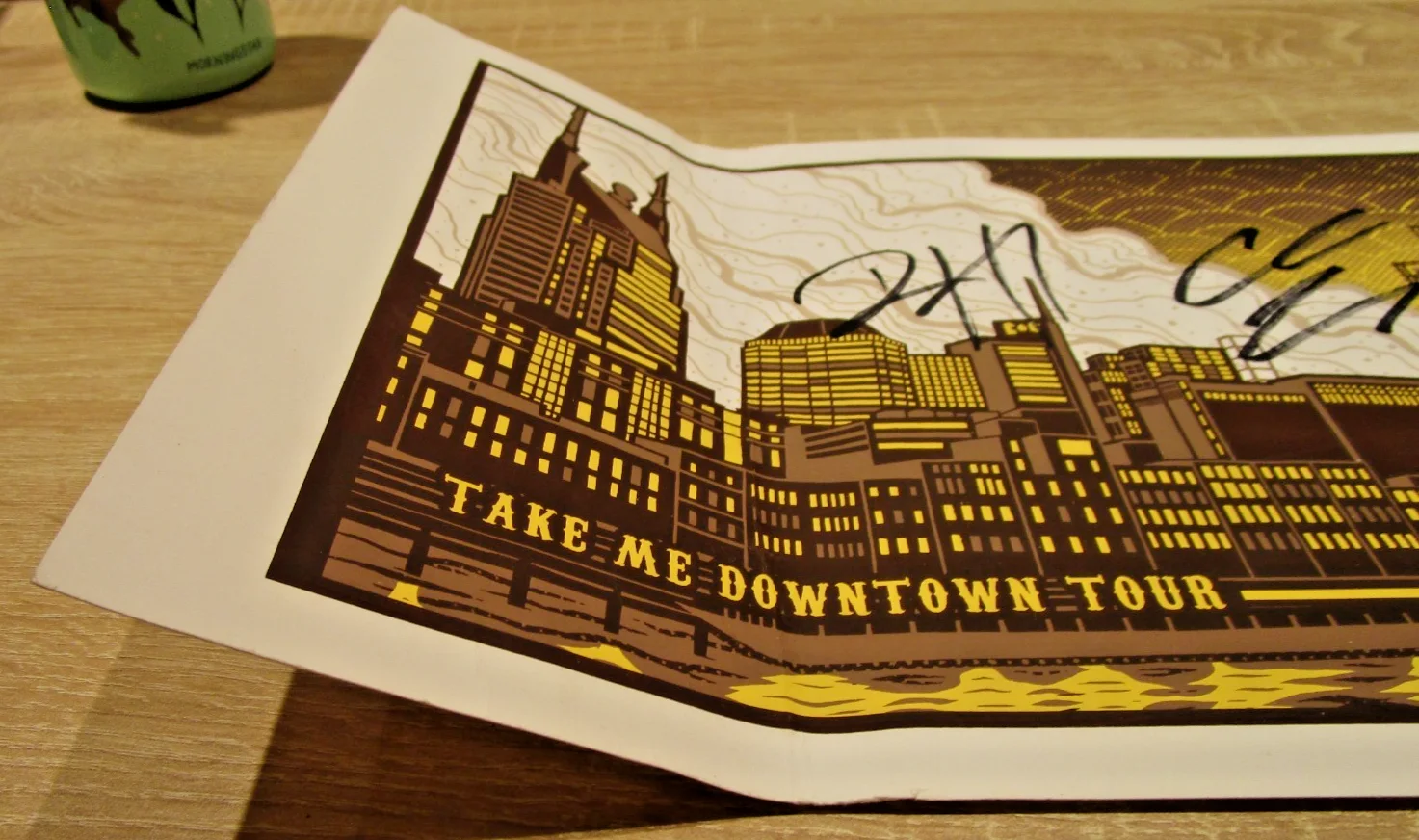 Lady Antebellum 2014 Tour Poster SIGNED BY ALL 3 PLUS PRINT ARTIST 445/1620 25X9, изображение 2