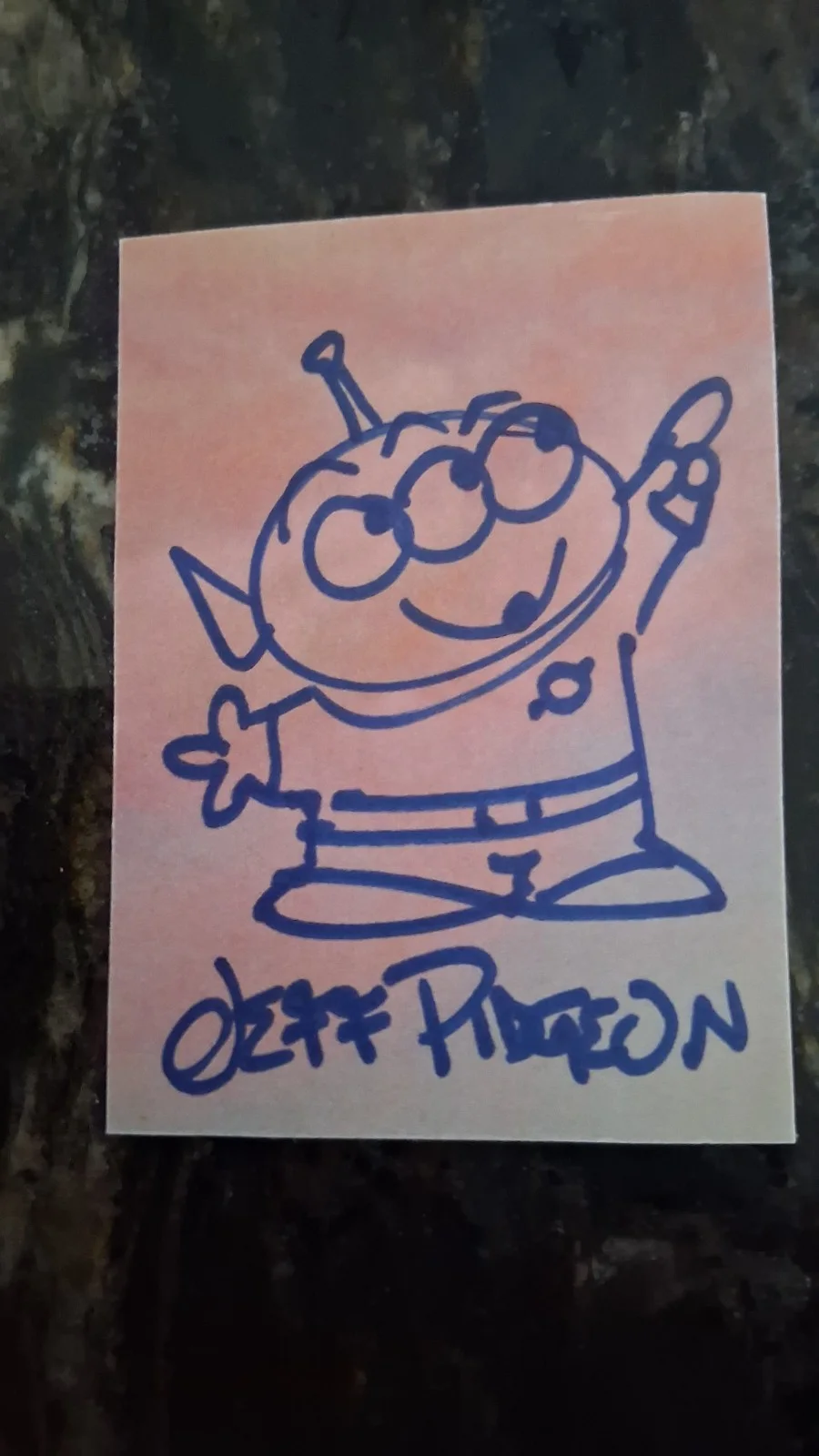 Jeff Pigeon — Jeff Pidgeon signed sketch, image 3