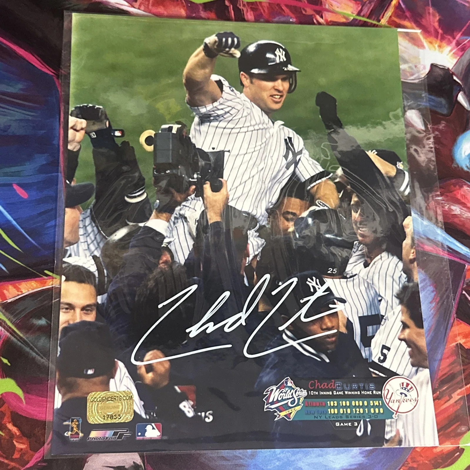 Chad Curtis - Signed Photo - Mint - With COA, image 2