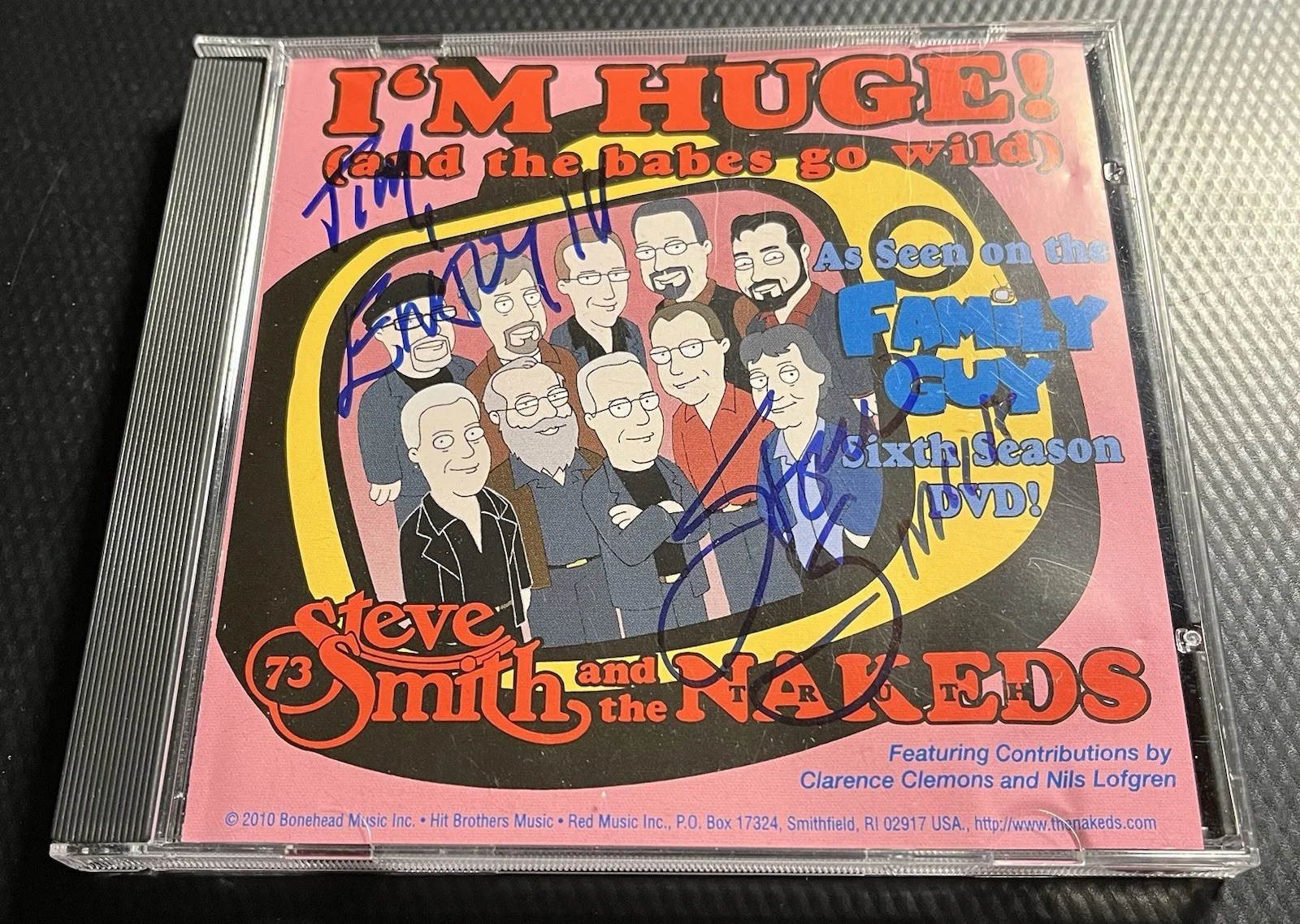 Steve Smith & The Nakeds Multi-Signed CD I'm Huge & Babes Go Wild Auto 2X w/ COA, изображение 5