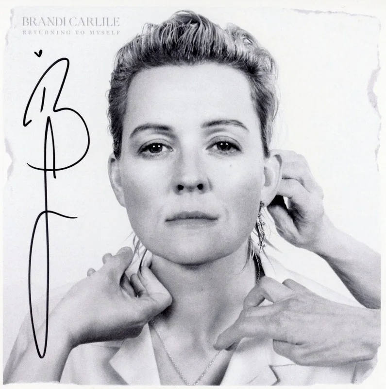 BRANDI CARLILE SIGNED RETURNING TO MYSELF FRAMED & MATTED CD AUTOGRAPH ACOA COA, image 2
