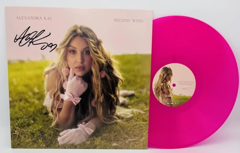 ALEXANDRA KAY — ALEXANDRA KAY SIGNED SECOND WIND PINK VINYL RECORD COUNTRY AUTOGRAPH BAS J73, image 5