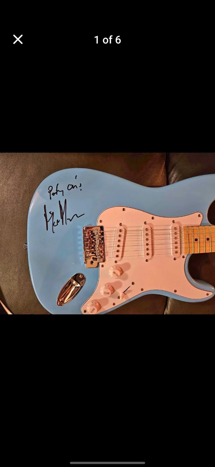 Mike Myers Signed Guitar, image 3