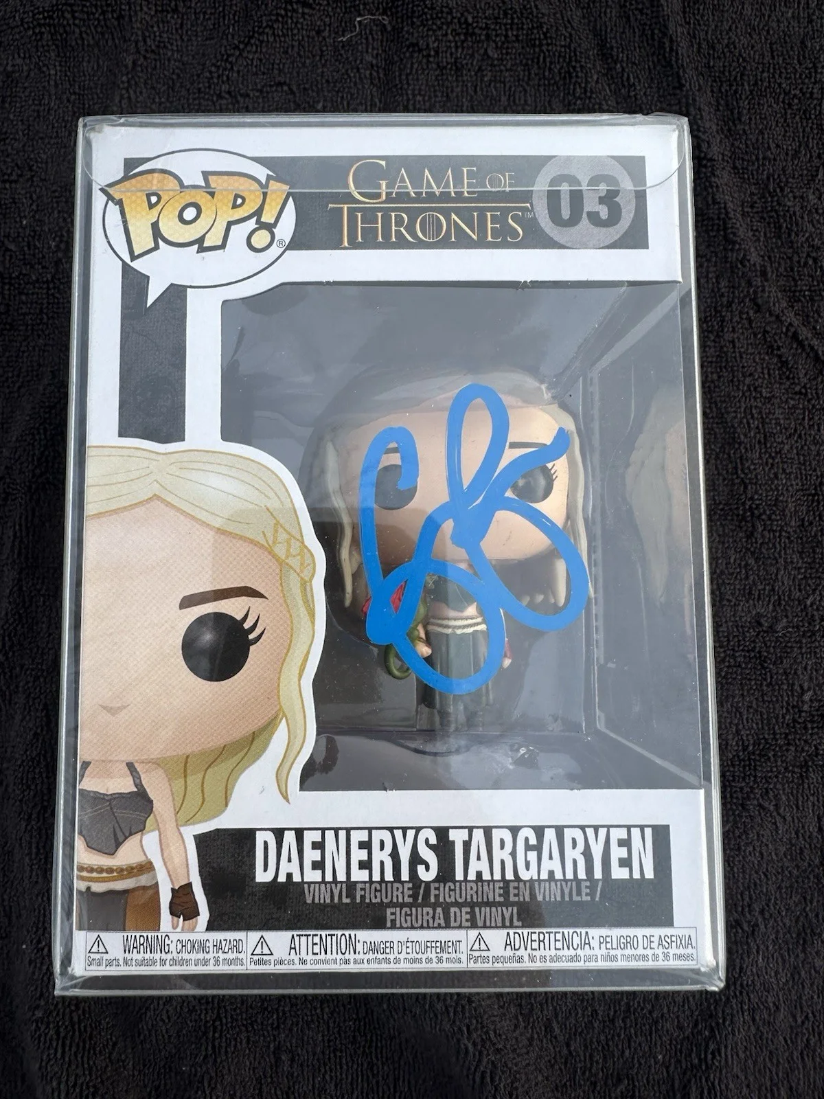 Emilia Clarke — EMILIA CLARKE SIGNED DAENERYS TARGARYEN GAME OF THRONES FUNKO POP BAS BECKETT