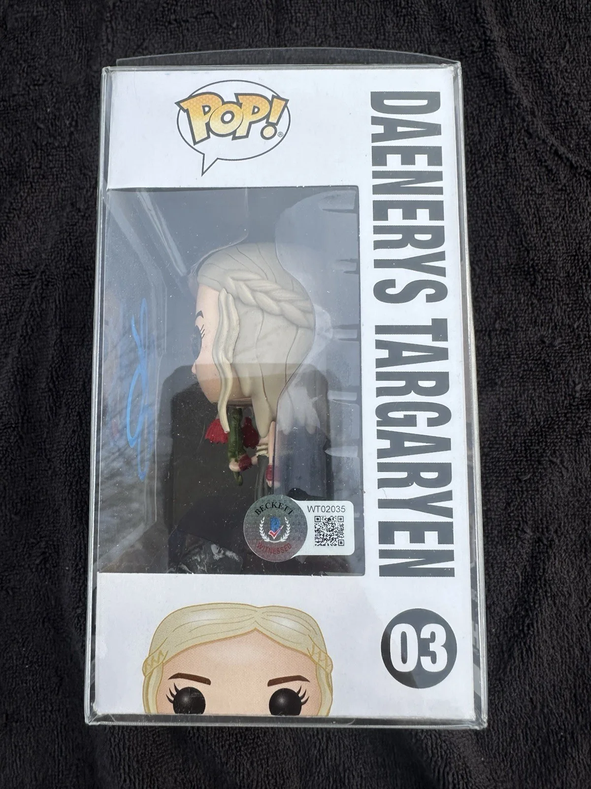 Emilia Clarke — EMILIA CLARKE SIGNED DAENERYS TARGARYEN GAME OF THRONES FUNKO POP BAS BECKETT, image 2