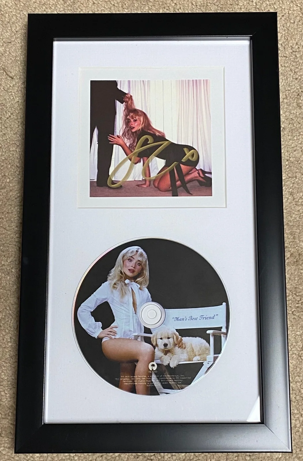 SABRINA CARPENTER SIGNED AUTOGRAPH FRAMED CD DISPLAY MAN’S BEST FRIEND BECKETT, image 5