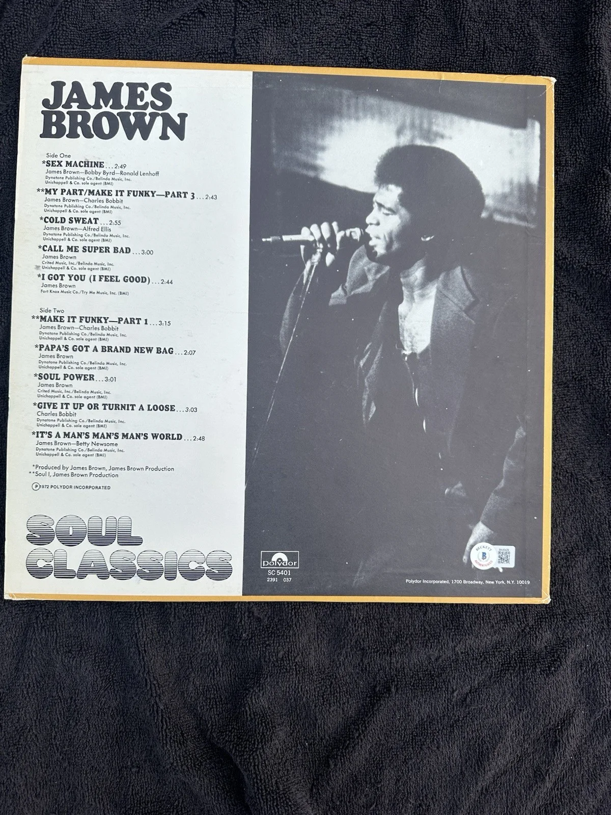 JAMES BROWN Signed "I FEEL GOOD" Greatest Hits Record with JSA LOA Autograph, image 4