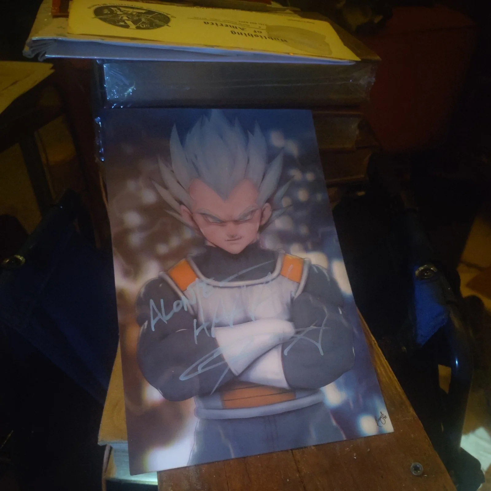 Chris Sabat — AUTOGRAPHED VEGETA COLLECTABLE, изображение 3