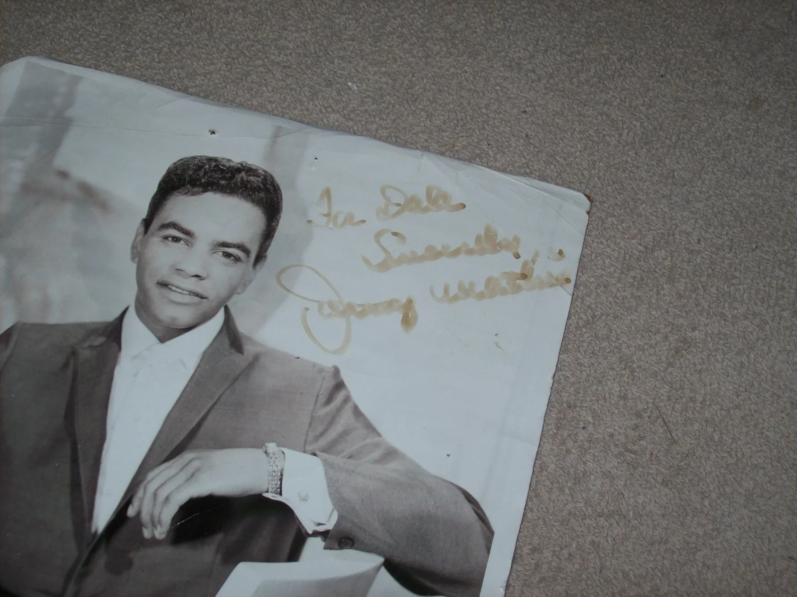 Johnny Mathis Hand Signed Autographed 8x10 Photo - Musician Singer, изображение 2