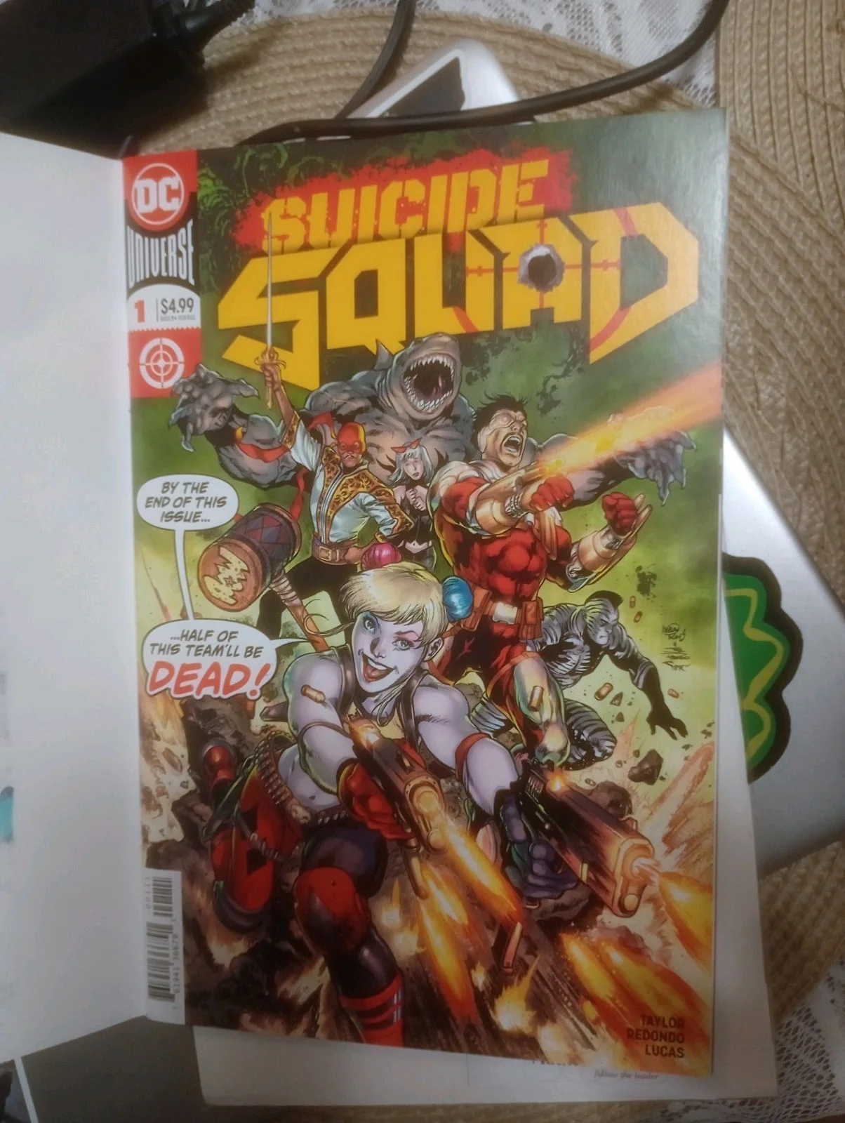 Suicide Squad 1 Original Ken Haeser Cover Art. Signed By Sean Gunn / Steve Agee, image 3
