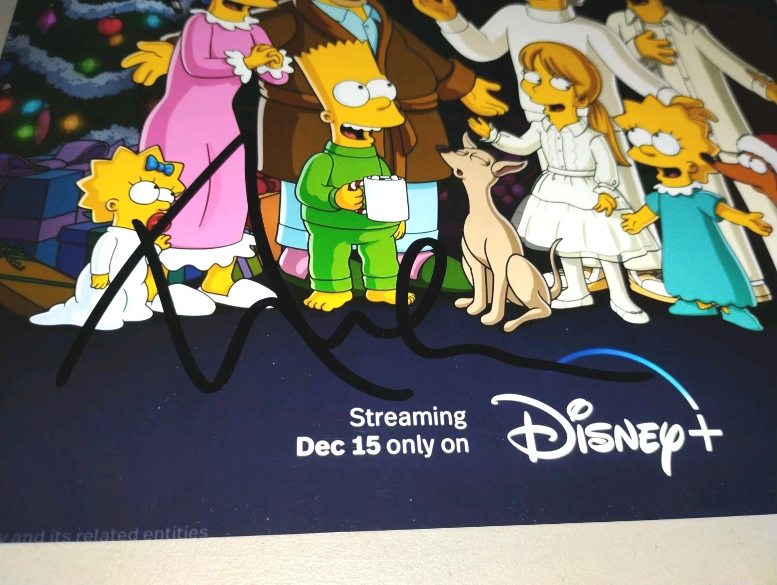 ANDREA BOCELLI OPERA ICON SIGNED FELIZ NAVIDAD THE SIMPSONS XMAS 8X10 PHOTO RARE, изображение 2
