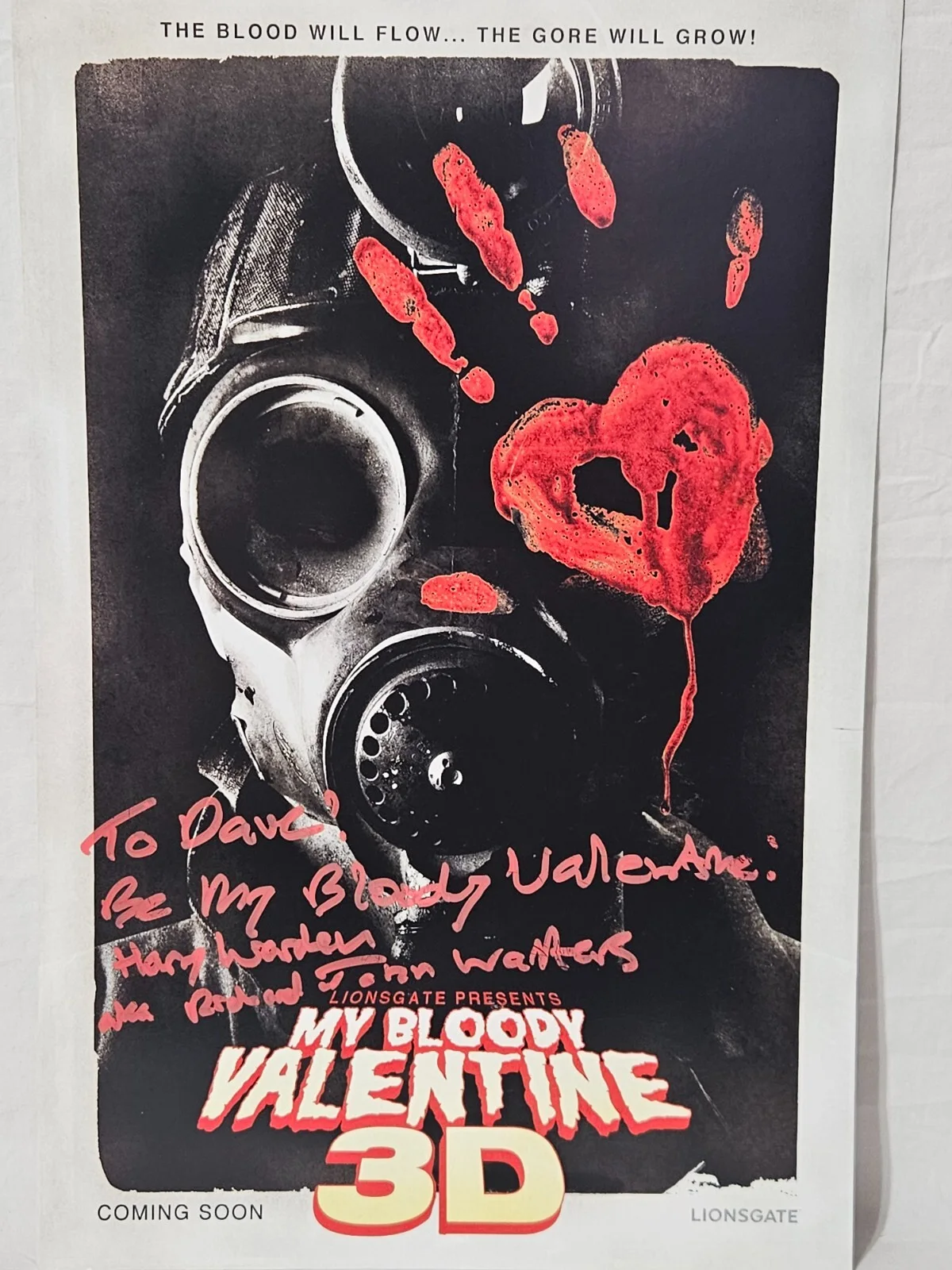Richard John Walters — Richard John Walters Signed 11x17 Poster. My Bloody Valentine 3D. Harry Warden, изображение 3