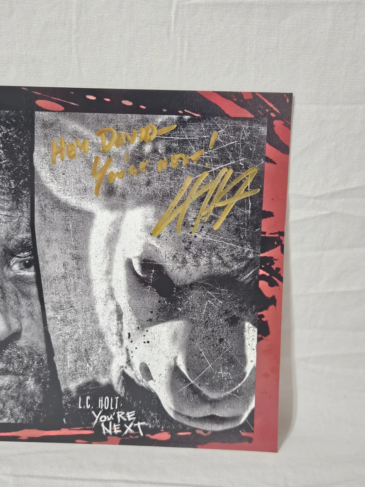 Wes Robinson, L.C. Holt — Wes Robinson & L.C. Holt Signed 8x10 Horror Photo Blair Witch. You're Next. Auto, изображение 3