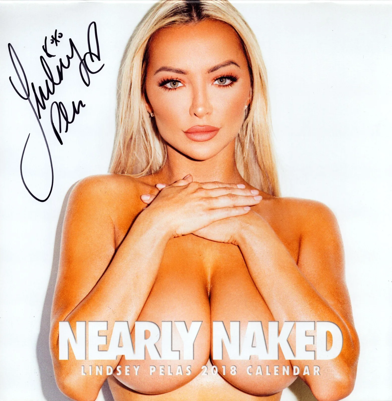 Lindsey Pelas — Lindsey Pelas Signed Official 2018 Calendar BAS COA Playboy Nearly Naked Auto'd