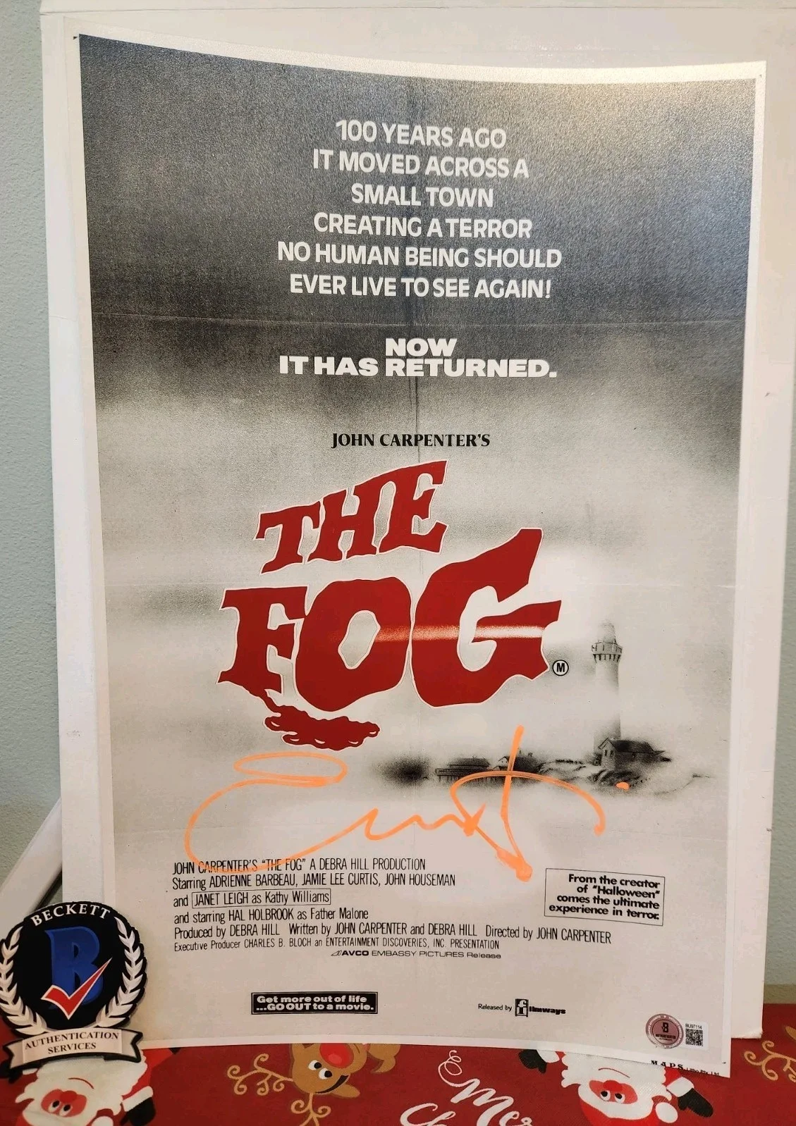 jamie lee curtis — Jamie Lee Curtis Signed Autographed The Fog 11x17 Photo BAS COA