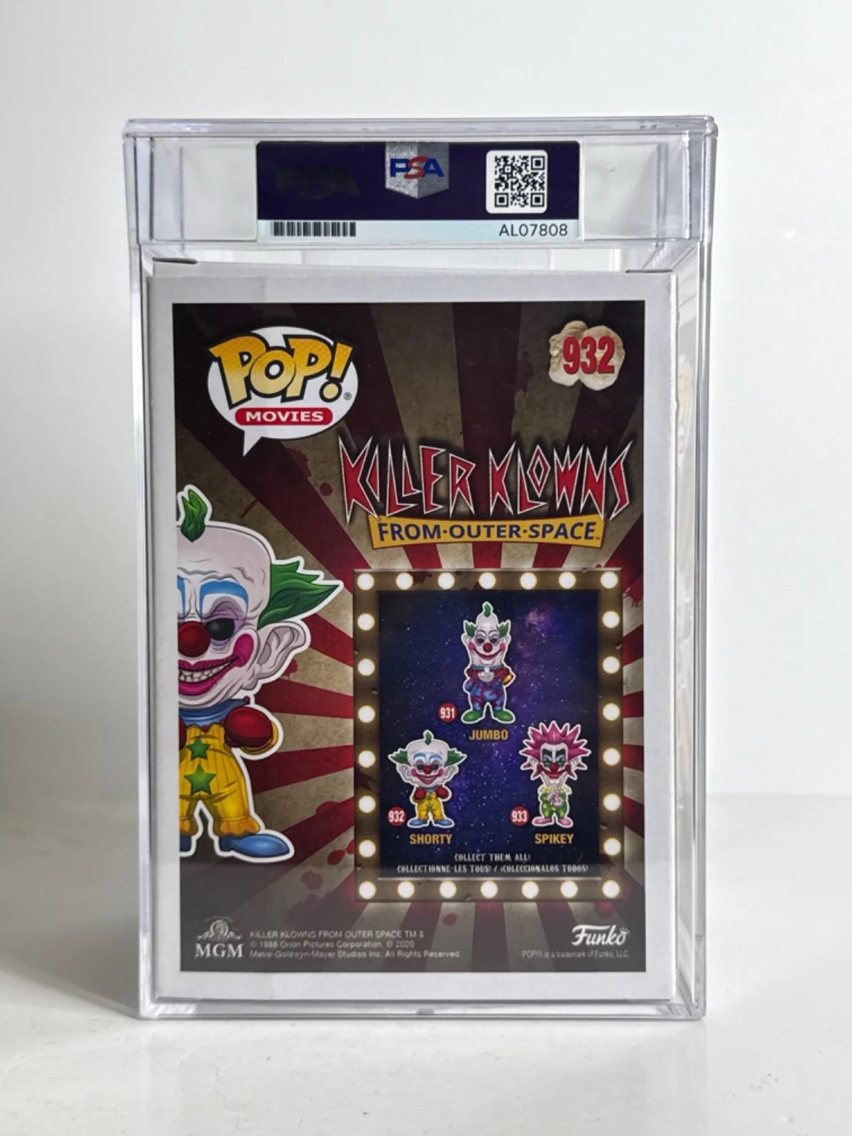 Charlie Chiodo — Killer Klowns From Outer Space Signed Funko #932 Chiodo Bros Gem Mt 10 PSA, image 3