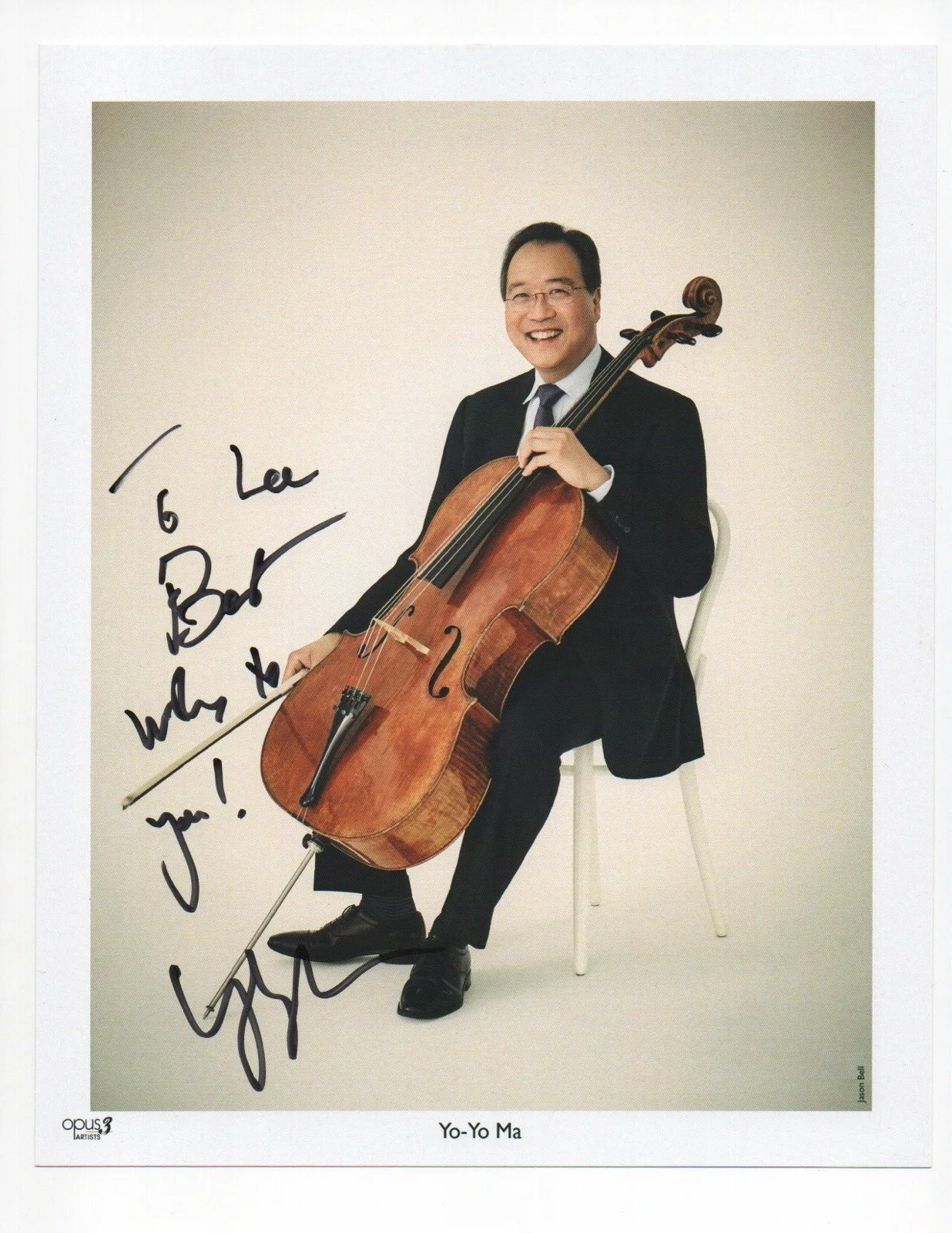 Yo Yo Ma — Yo-Yo Ma signed autograph 8x10 Photo No COA Pass BAS PSA JSA Music Cello *INSCR