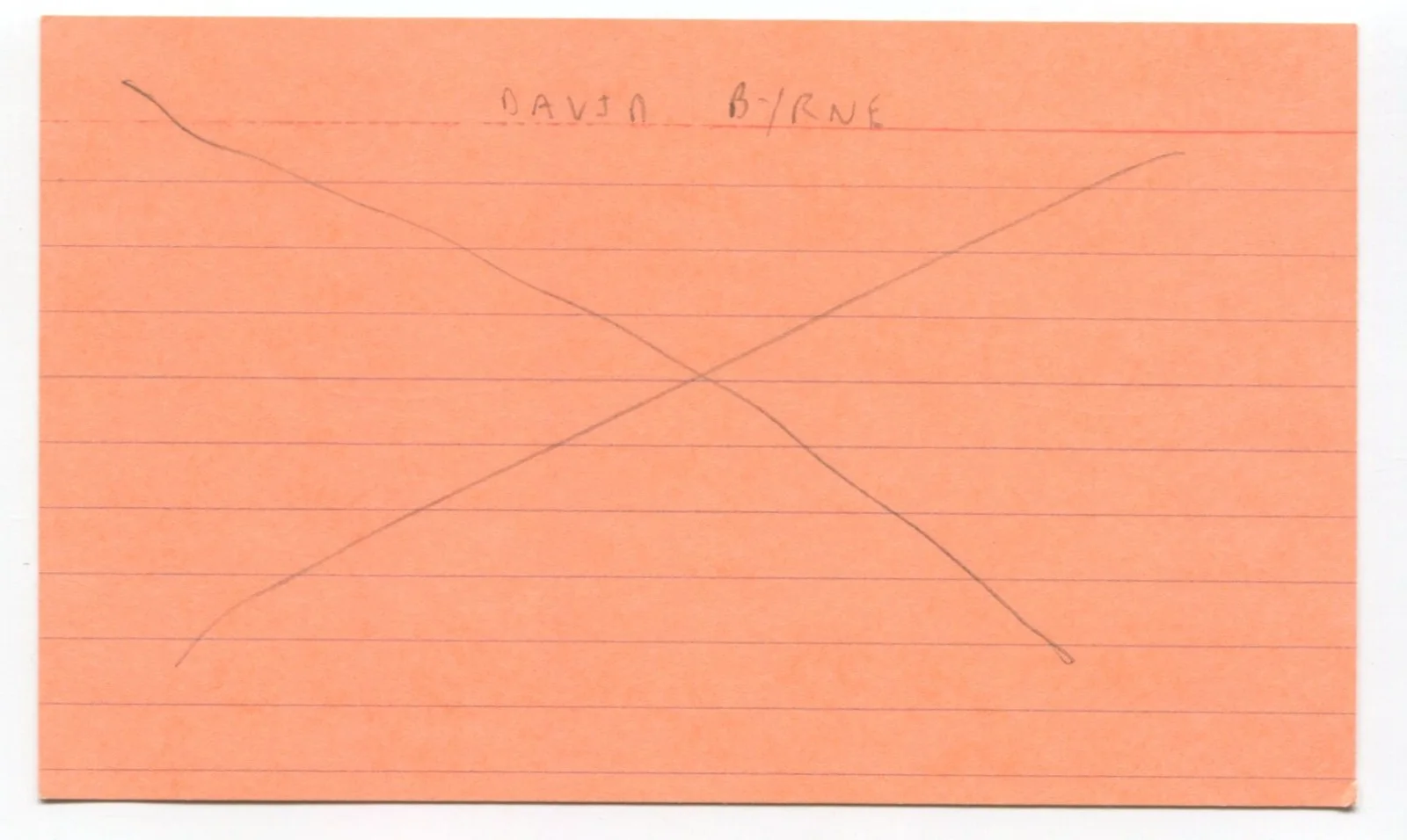 David Byrne Signed 3x5 Index Card Autographed Rock Singer Talking Heads, изображение 2