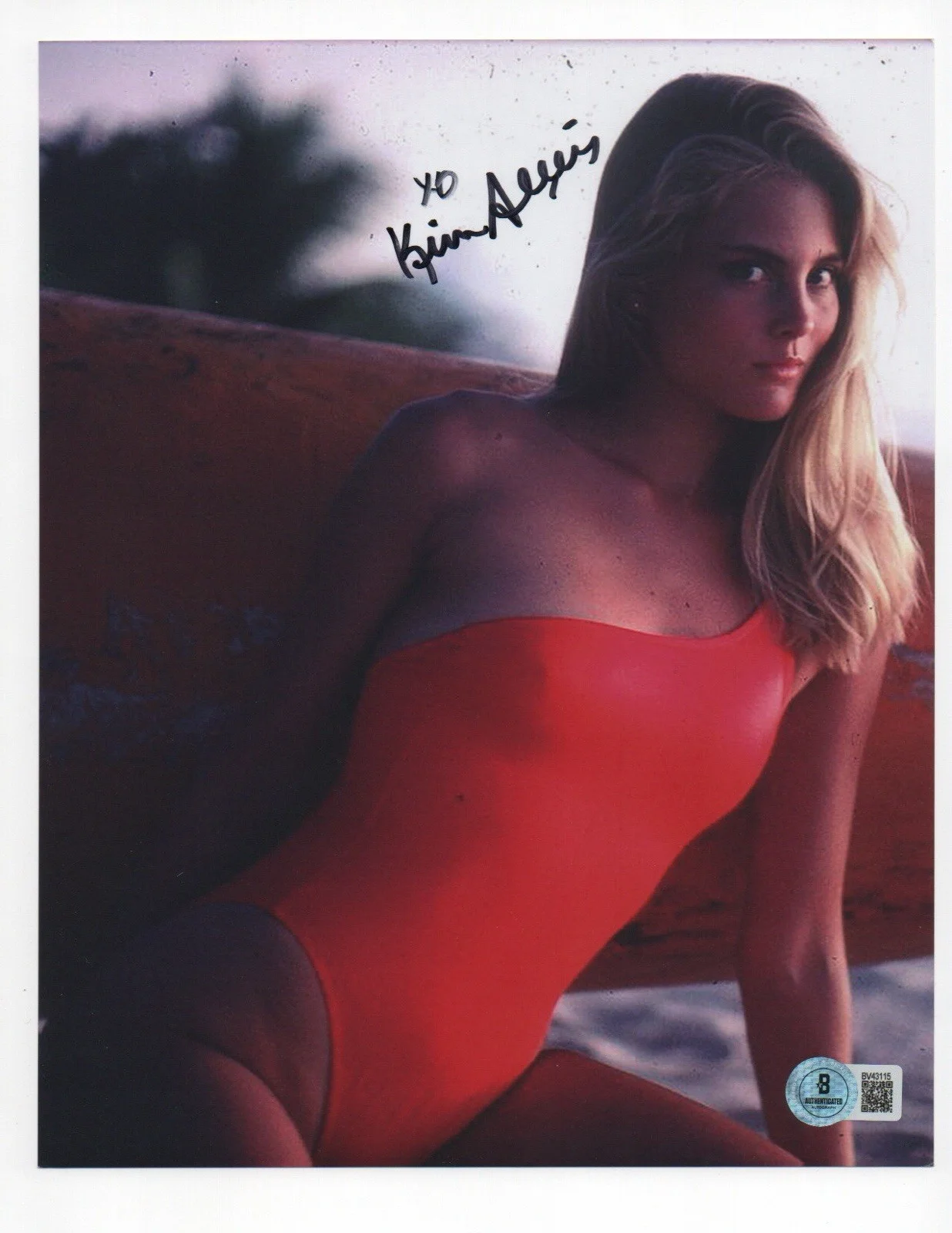 Kim Alexis — Kim Alexis signed autograph 8x10 Photo COA BAS Beckett Hot Sexy Model SI Cheers