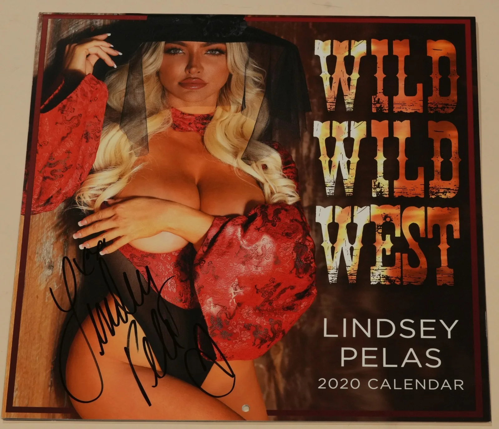 Lindsey Pelas — Lindsey Pelas Signed Official 2020 Calendar BAS COA Playboy Wild Wild West Auto, image 3
