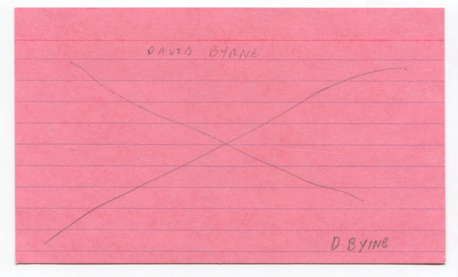 David Byrne Signed 3x5 Index Card Autographed Rock Singer Talking Heads, изображение 2