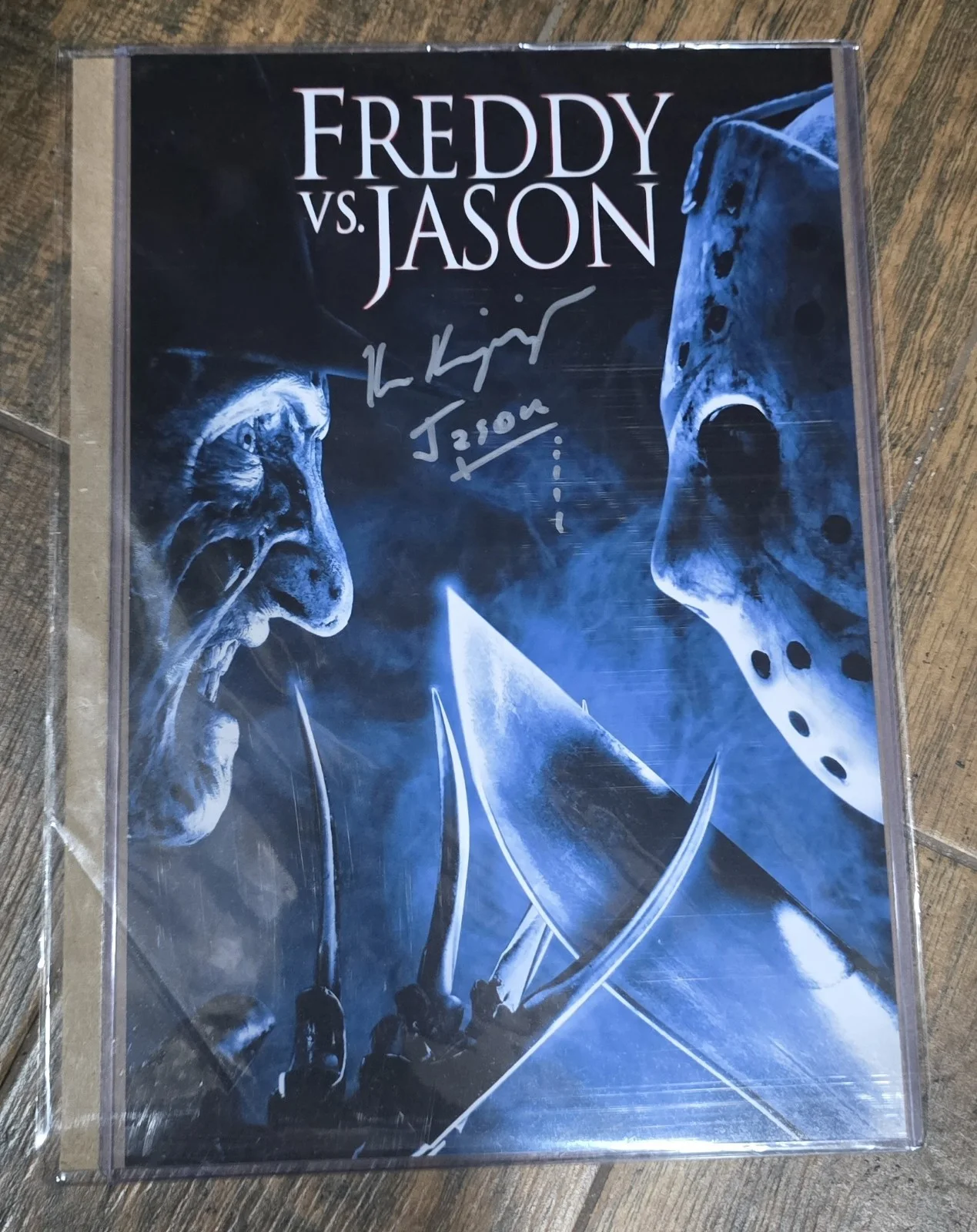 Ken Kirzinger — Freddy Vs. Jason Ken Kirzinger Signed Jason 8x12 Photo W/ JSA COA