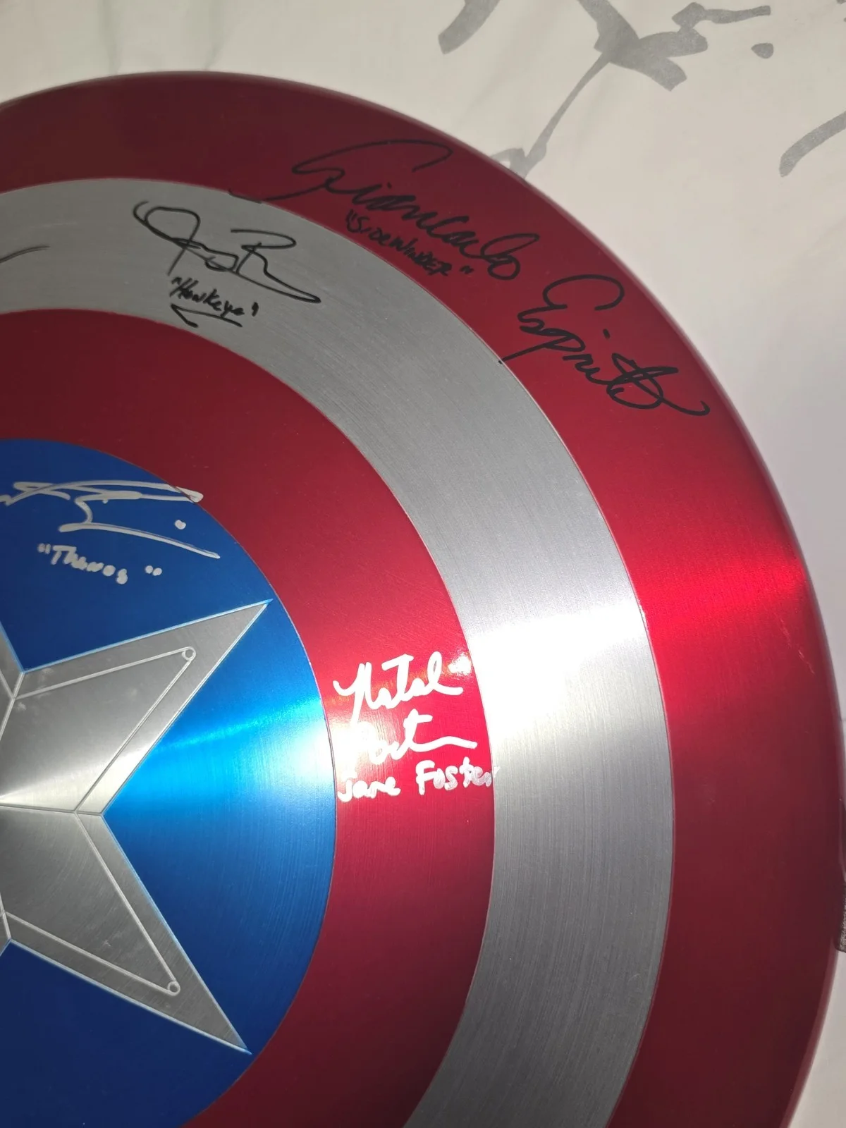 24in METAL 75th Marvel Legends CAPTAIN AMERICA SHIELD JSA, image 3