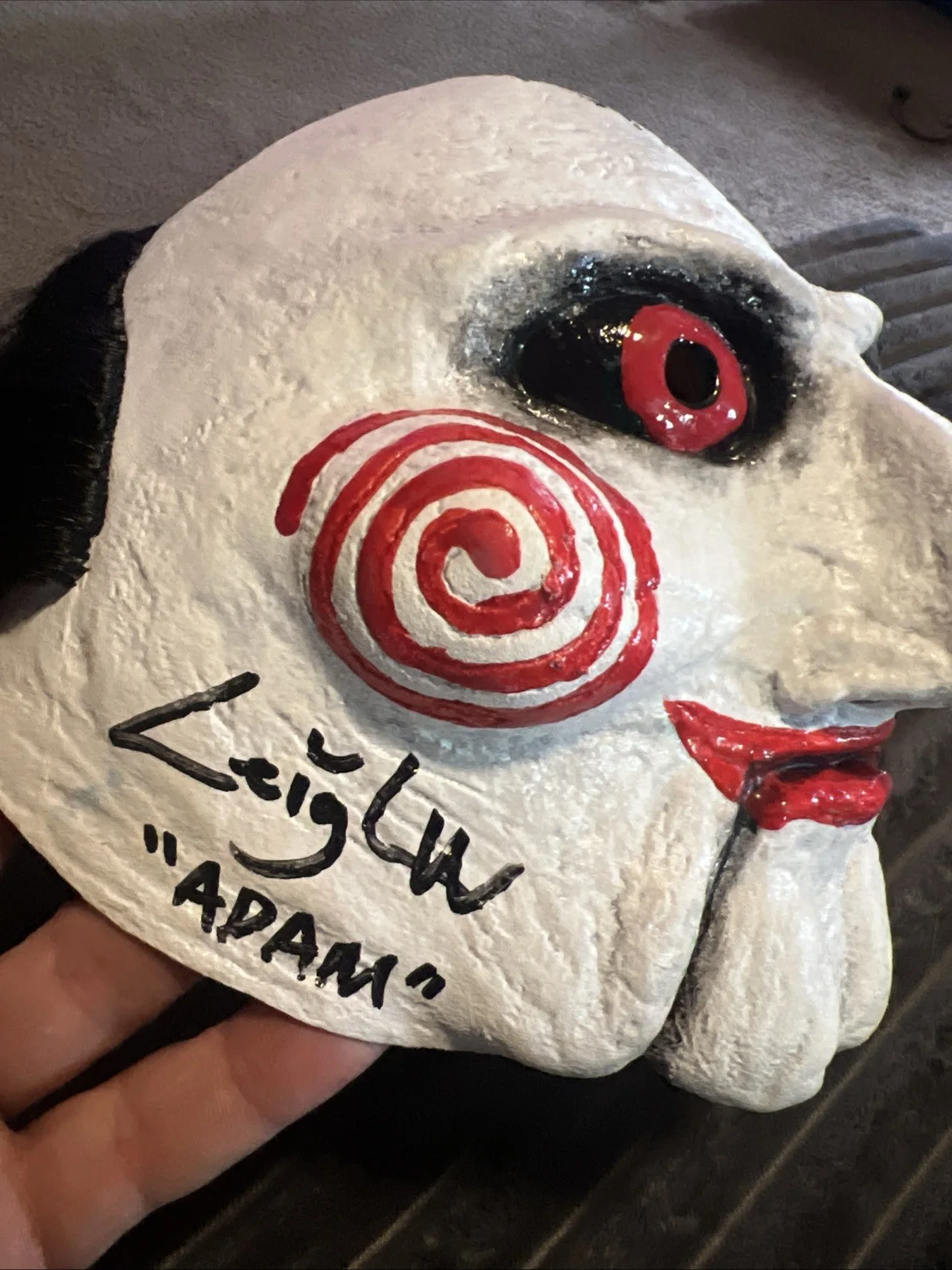 Leigh Whannell — Saw Mask Trick-Or-Treat Studios Double Signed Tobin Bell Leigh Whanell Beckett, изображение 2