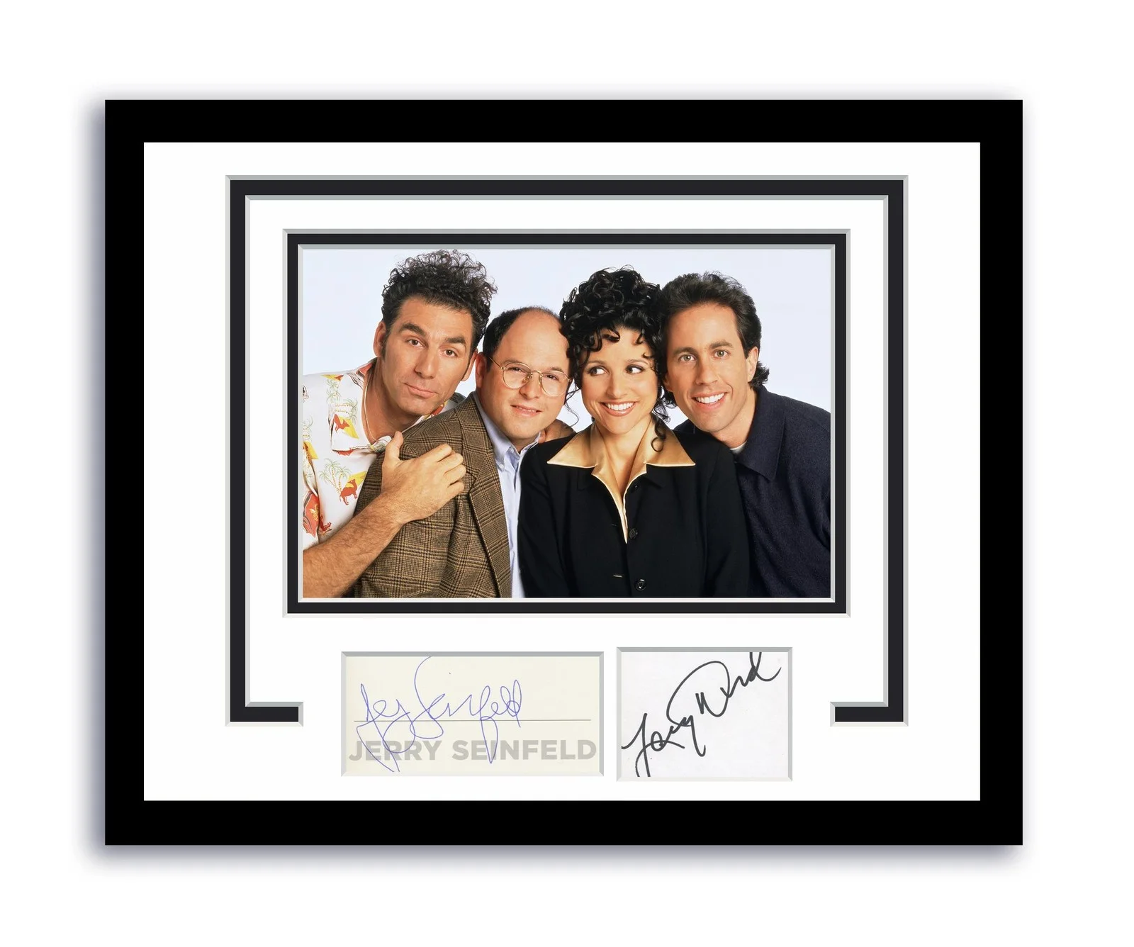 Jerry Seinfeld, Larry David — Jerry Seinfeld & Larry David Autographed Signed 11x14 Framed Photo ACOA