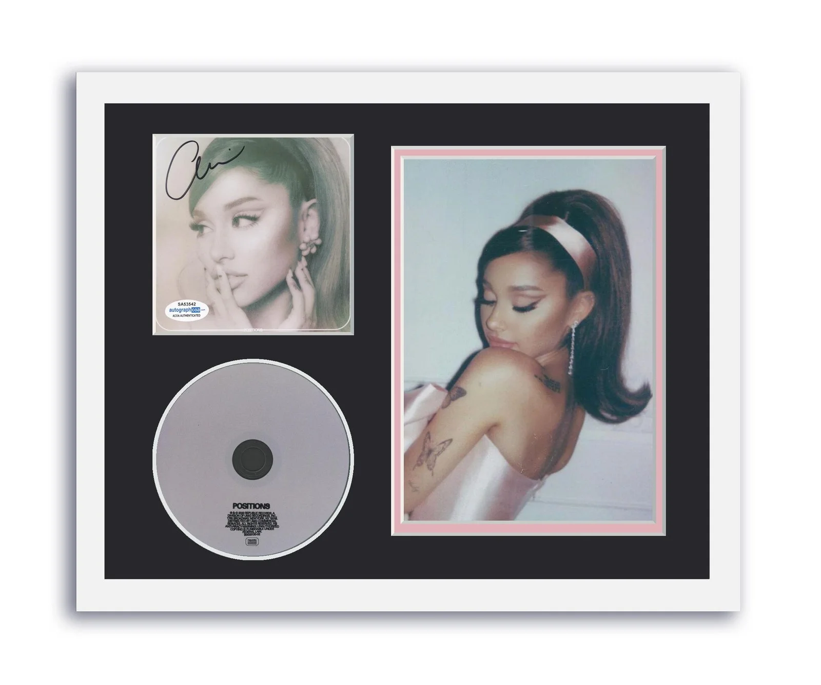 Ariana Grande — Ariana Grande Autographed Signed 11x14 Custom Framed CD Photo Positions ACOA
