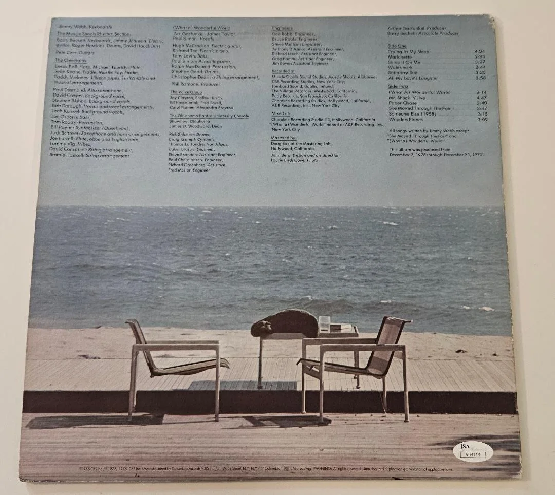 Art Garfunkel — ART GARFUNKEL SIGNED RECORD ALBUM WATERMARK AUTO JSA COA V09119, изображение 3