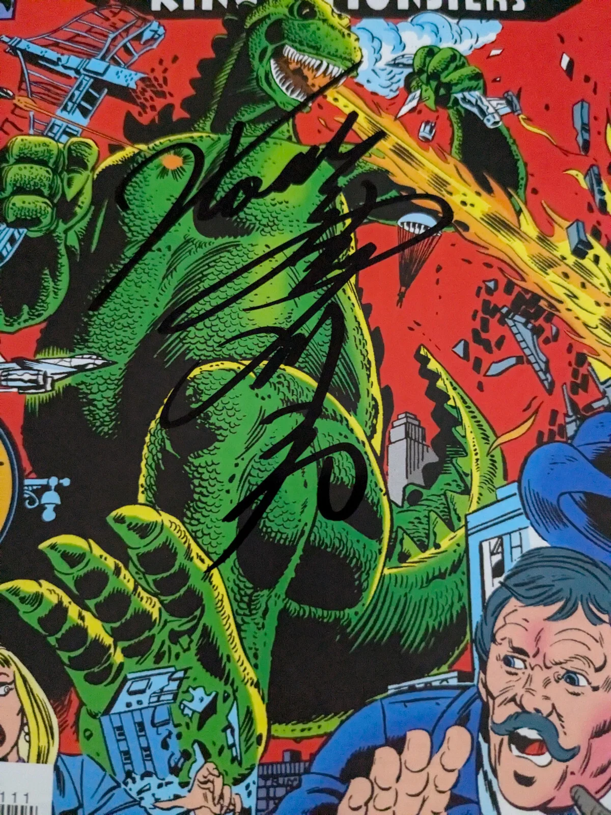 Tsutomu Kitagawa signed Godzilla (1977) Facsimile Edition MARVEL COMIC JSA COA, image 2