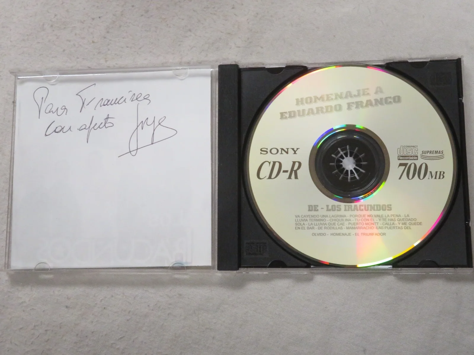 HOMENAJE A EDUARDO FRANCO SIGNED CD, image 3