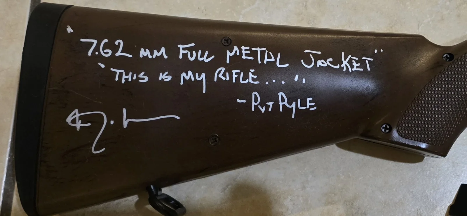 Full Metal Jacket SIGNED Items Modine D'Onofrio & Ermey with Movie Quote! RARE, image 2