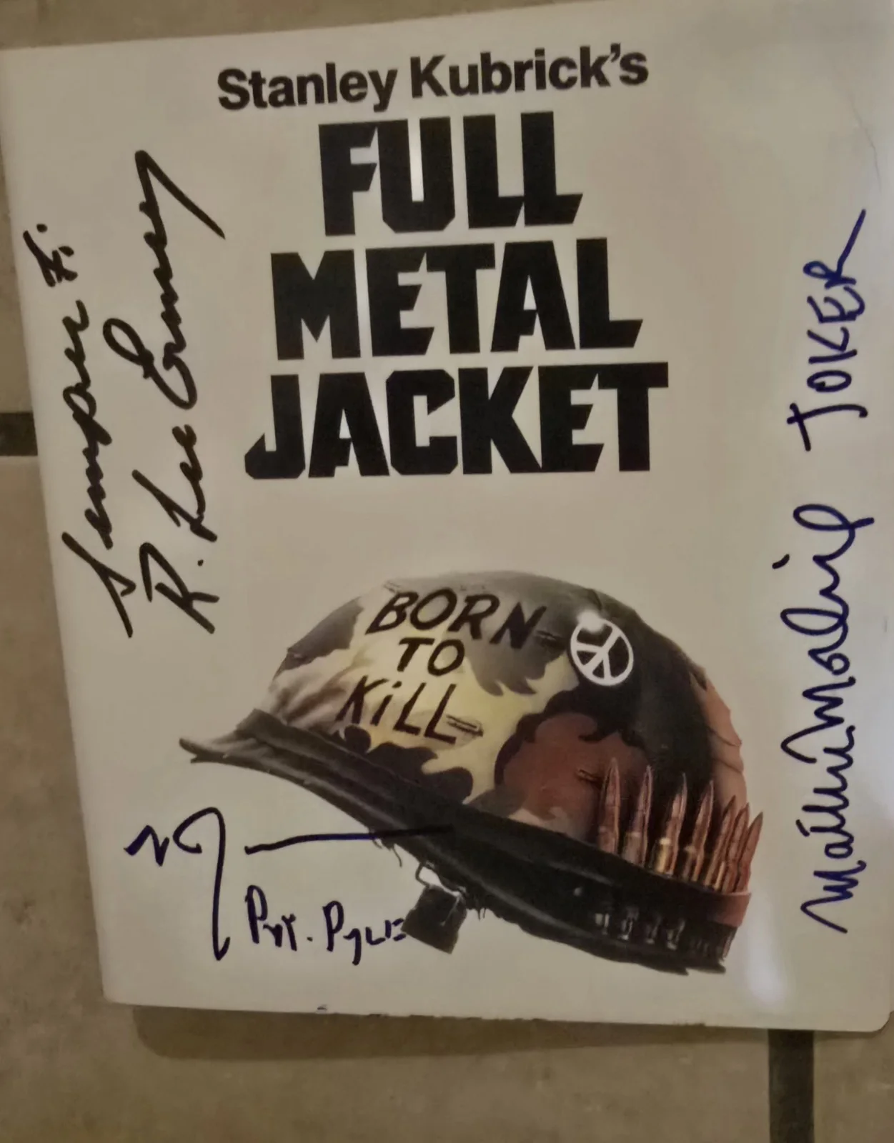 Full Metal Jacket SIGNED Items Modine D'Onofrio & Ermey with Movie Quote! RARE, image 4