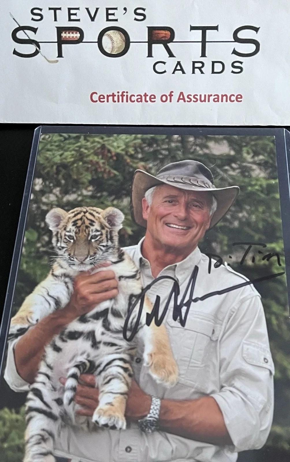 Jack Hanna — Jack Hanna Columbus Zoo Signed 5x7 Promo Photograph w/ COA & Top Loader
