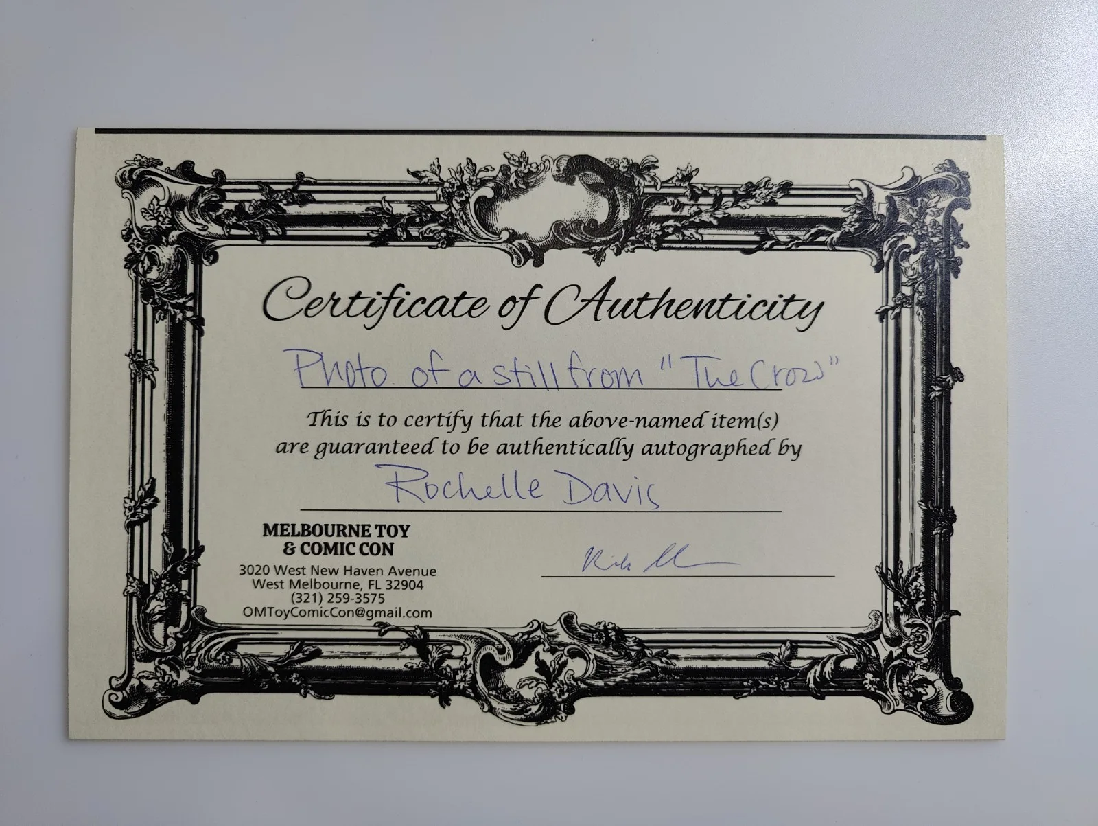 Rochelle Davis — Rochelle Davis "The Crow" Movie Signed Autographed RARE With COA 8x10 Authentic, изображение 2