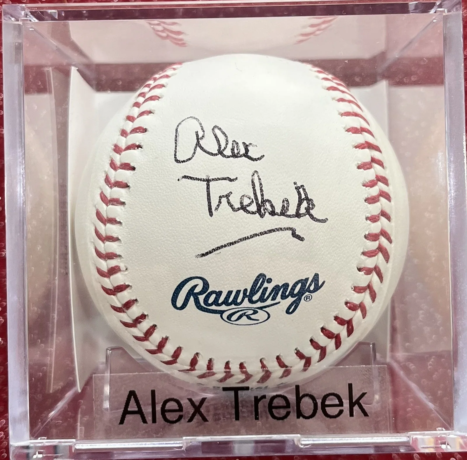 Alex Trebek Jeopardy Signed Official Major League Baseball JSA, image 3