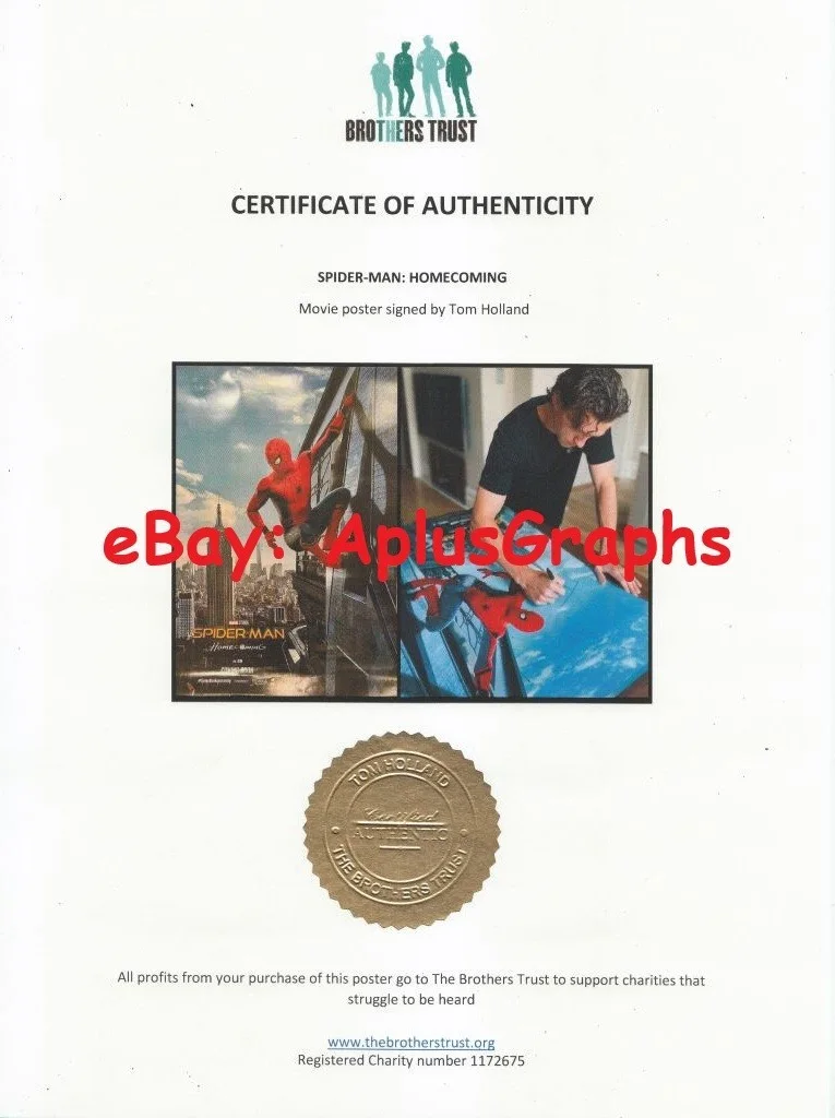 Tom Holland — TOM HOLLAND... Spider-Man : Far From Home Poster - SIGNED #2, image 2