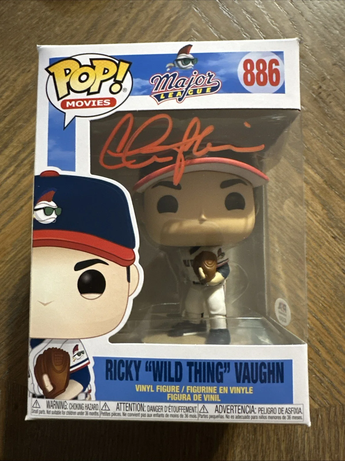 Charlie Sheen — Charlie Sheen signed Major League Ricky "Wild Thing" Vaughn Funko POP ~ PSA COA, изображение 2