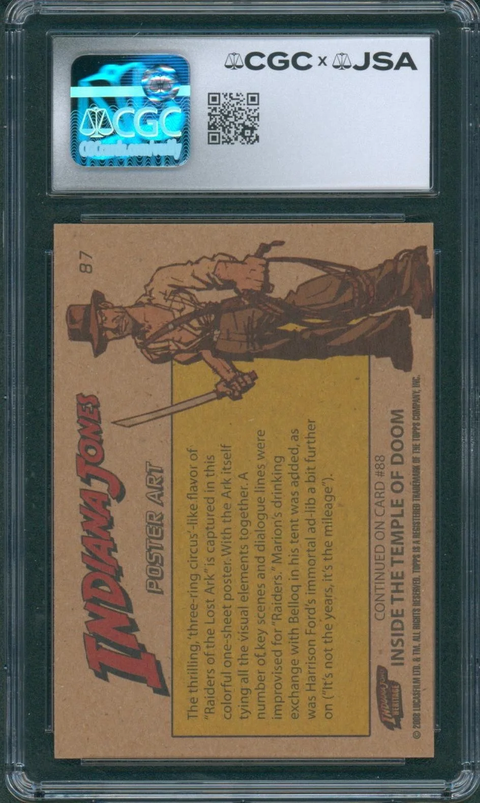 Troy Baker — Troy Baker Signed Indiana Jones Heritage Card Great Circle Auto CGC x JSA SLAB, изображение 2