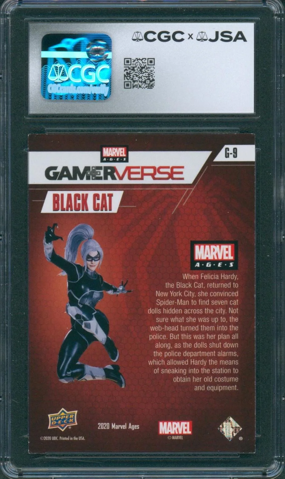 Erica Lindbeck — Erica Lindbeck Signed Spider-Man Upper Deck Black Cat Card CGC x JSA SLAB, изображение 2