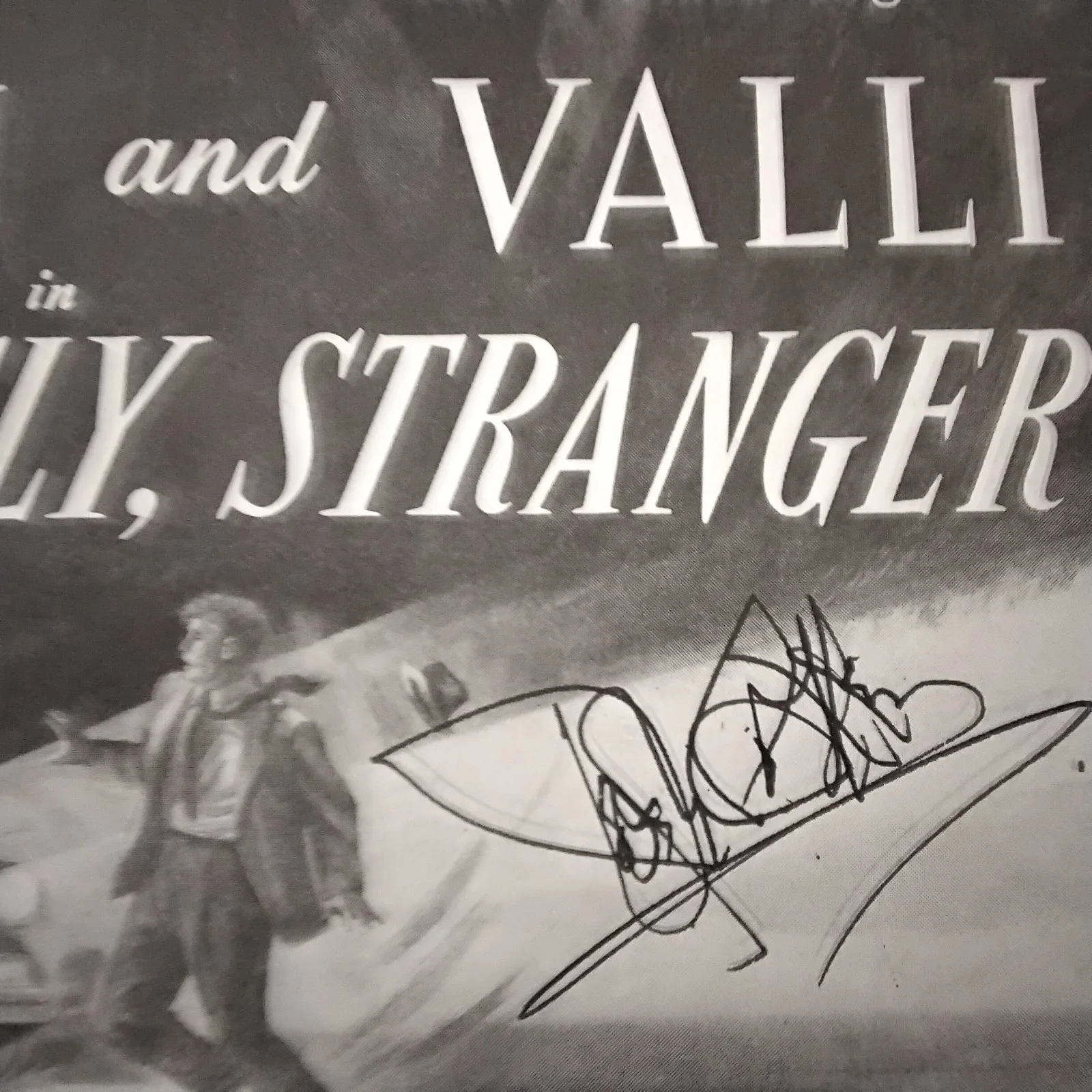 Joseph Cotten SIGNED 1950 Movie Ad Walk Softly Stranger Valli The 3rd Man Stars, изображение 3