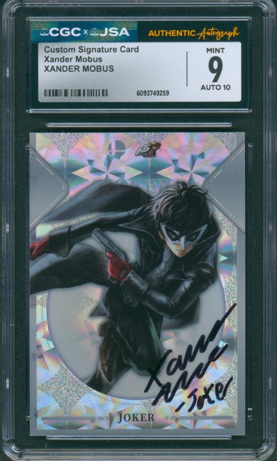 Xander Mobus — Xander Mobus Signed Smash Bros Camilii Card Persona Joker Mint 9 CGC x JSA SLAB