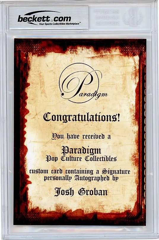 Josh Groban — -IT'S ALWAYS SUNNY IN PHILADELPHIA-JOSH GROBAN BECKETT Signed/Autograph 5x7 Card, изображение 2