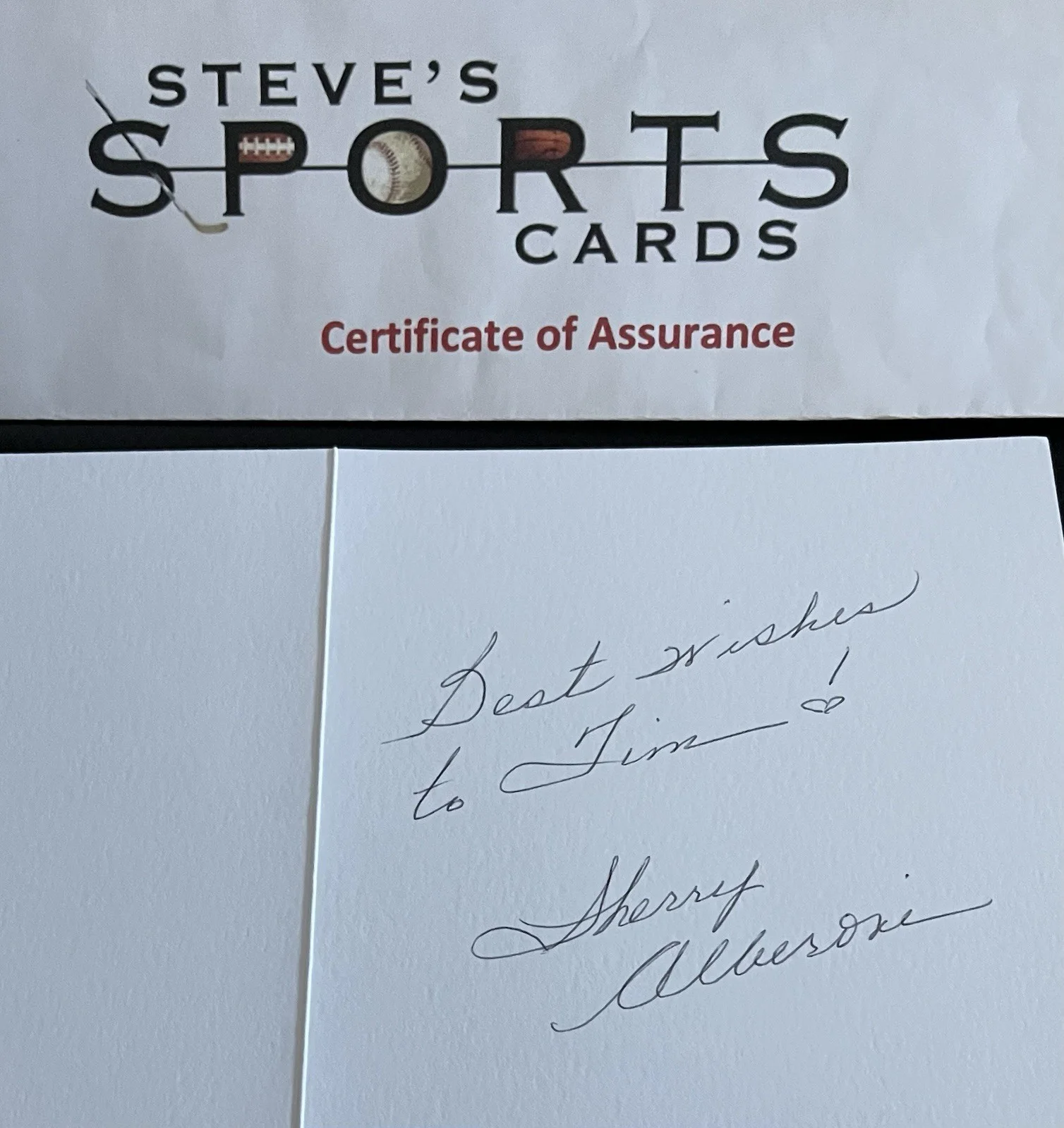 Sherry Alberoni — Original Musketeers Sherry aka Sharyn Alberoni Signed 5x7 Card w/ COA & Top Load, изображение 2