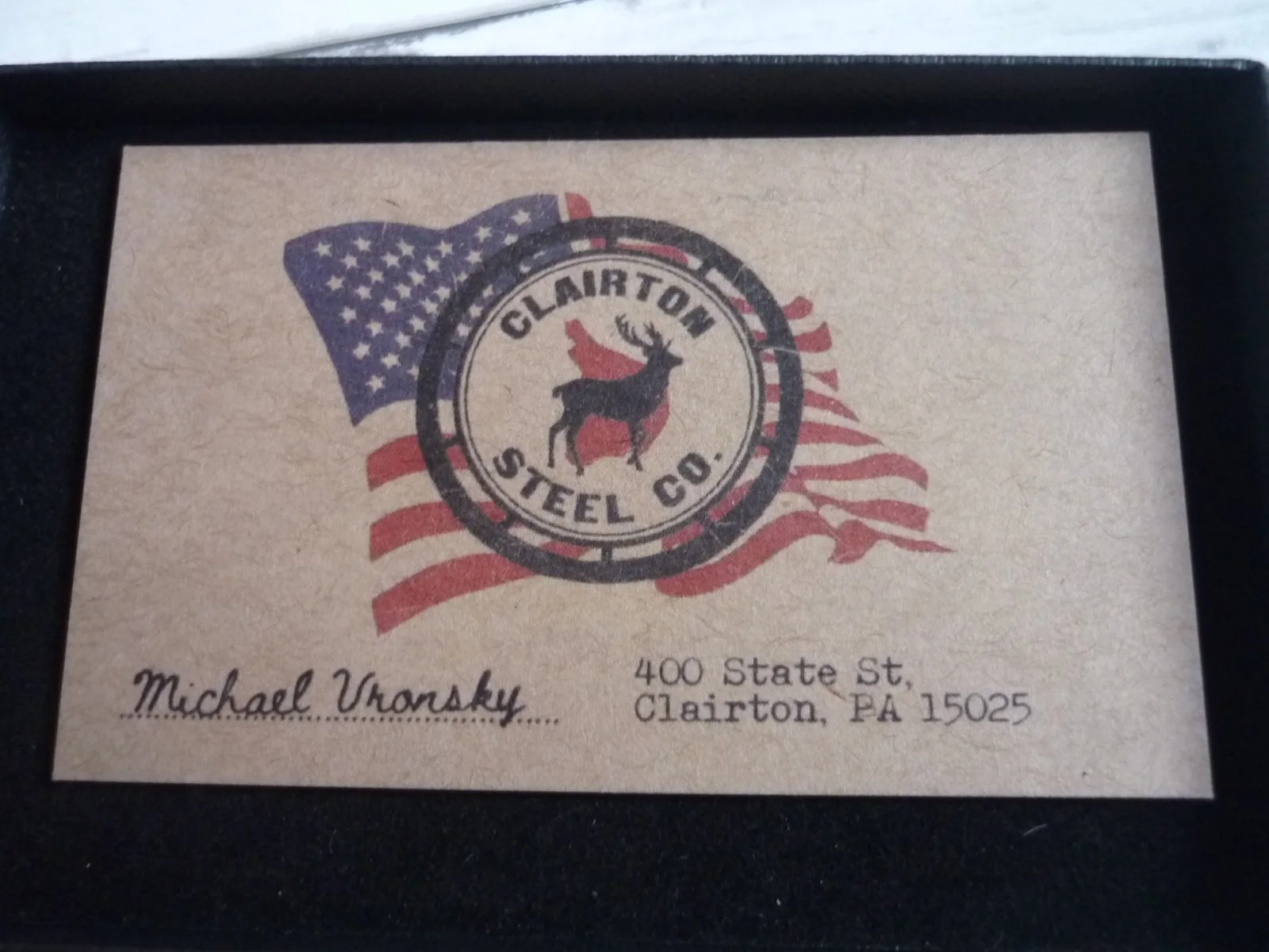 Movie replica prop boxed business card Robert De Niro Michael deer hunter, изображение 4