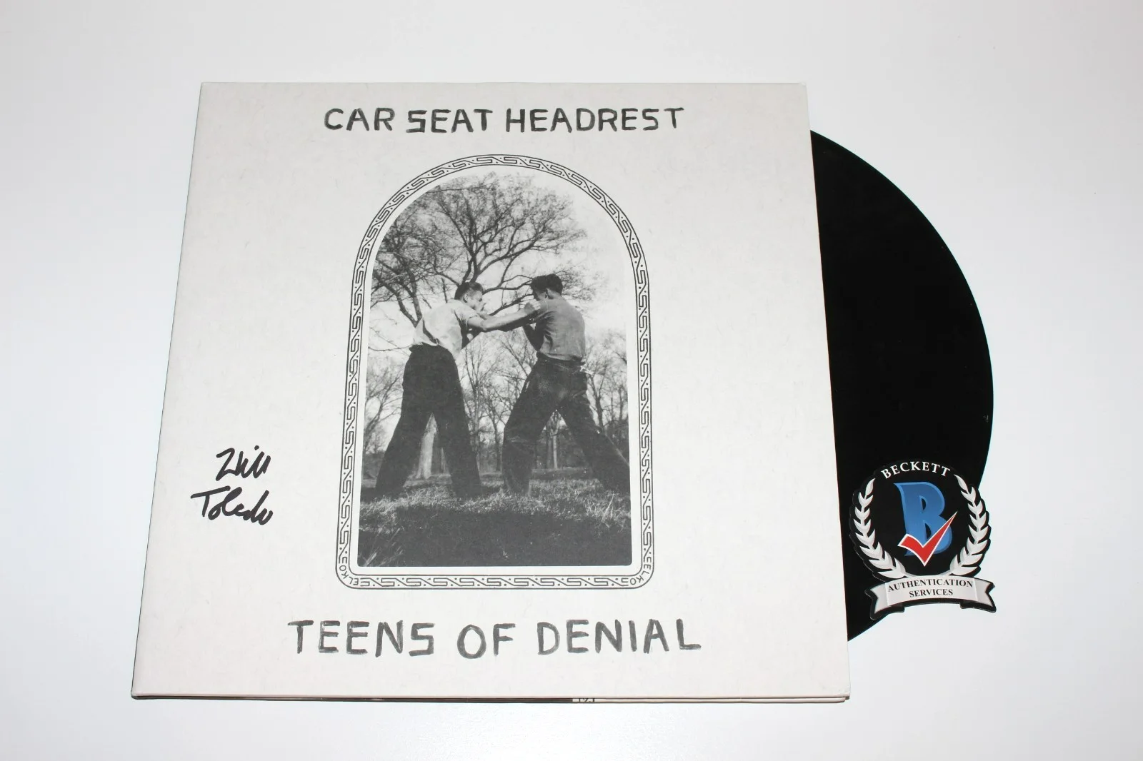 WILL TOLEDO SIGNED CAR SEAT HEADREST TEENS OF DENIAL ALBUM VINYL RECORD BECKETT, изображение 3
