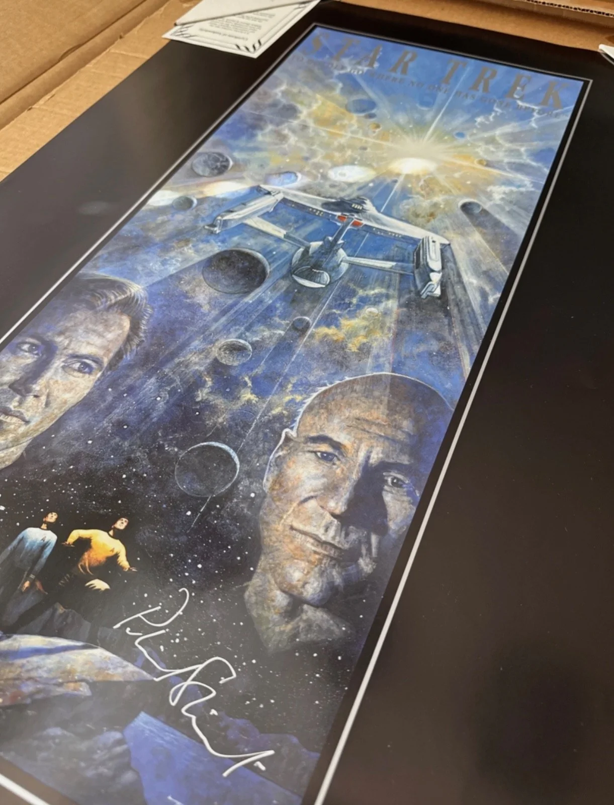 Patrick Stewart, Willam Shatner — Star Trek 25th Anniversary Poster- DUAL SIGNED By Stewart And Shatner. NIB COA, изображение 4